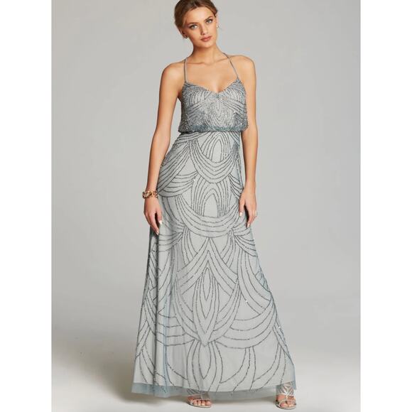 Elegant Beaded Evening Gown - Picture 2 of 10